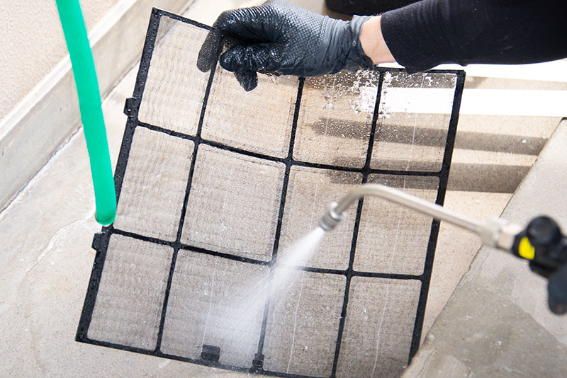 フィルターの洗浄