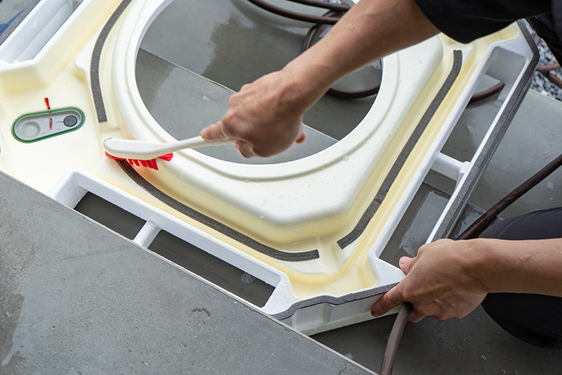 ドレンパンやカバーの洗浄