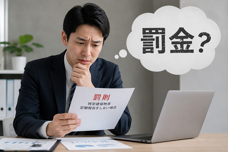 特定建築物等定期報告をしない場合、罰則はあるの？